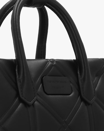 Emporio Armani Diamond Quilt Black Mini Tote Bag