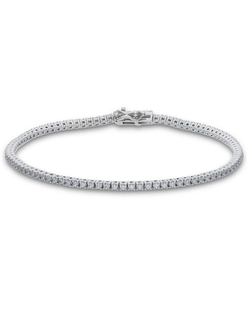 Sterling Silver 1ct Lab Grown Diamond Tennis Bracelet