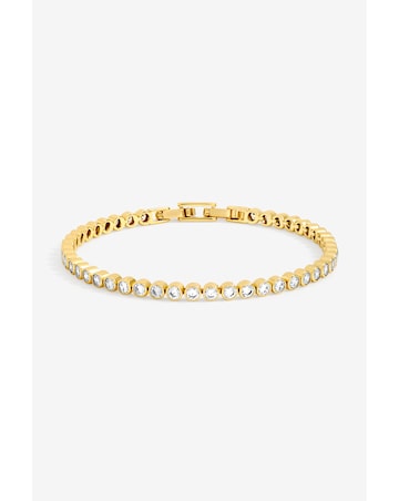 Jon Richard 14K Gold Plated and Crystal Cubic Zirconia Tennis Bracelet -Gift Box