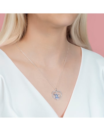 Stitch Stone Set Heart Necklace