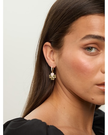 Mood Gold Plated Clover Earrings - Gift Boxed