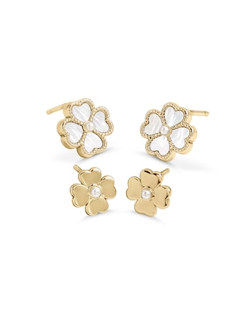 Radley Gold Plated MOP Heart earrings
