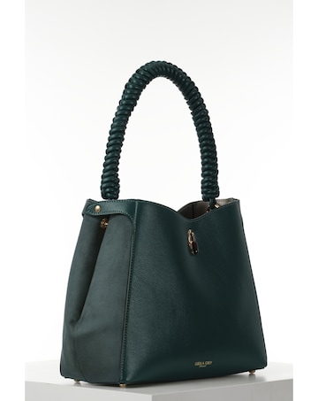 Luella Grey Simone Peacock Woven Handle Hobo