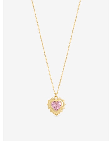 Jon Richard 14Ct Gold Plated Heart Birthstone Pendant - October