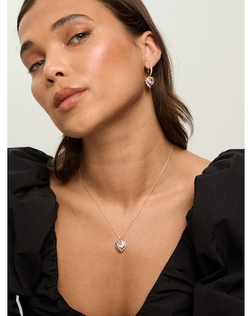 Jon Richard 14Ct Gold Plated Heart Birthstone Pendant - October