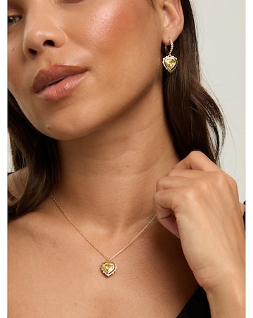 Jon Richard 14Ct Real Gold Plated Heart Birthstone Pendant - November