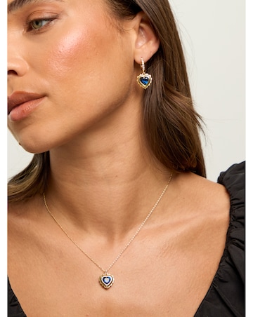 Jon Richard 14Ct Real Gold Plated Heart Birthstone Pendant - September