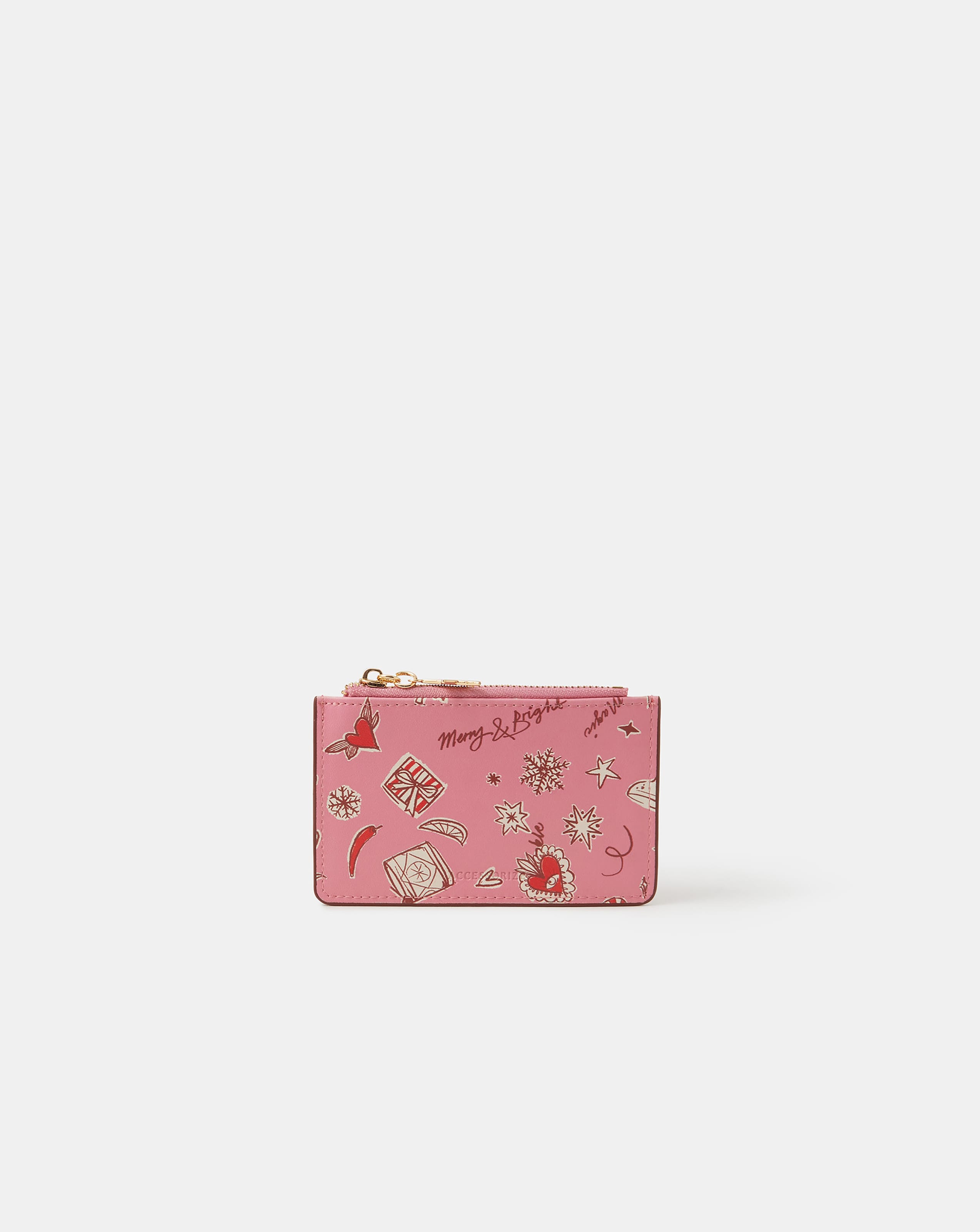 New In - Accessorize Christmas Print Card Holder