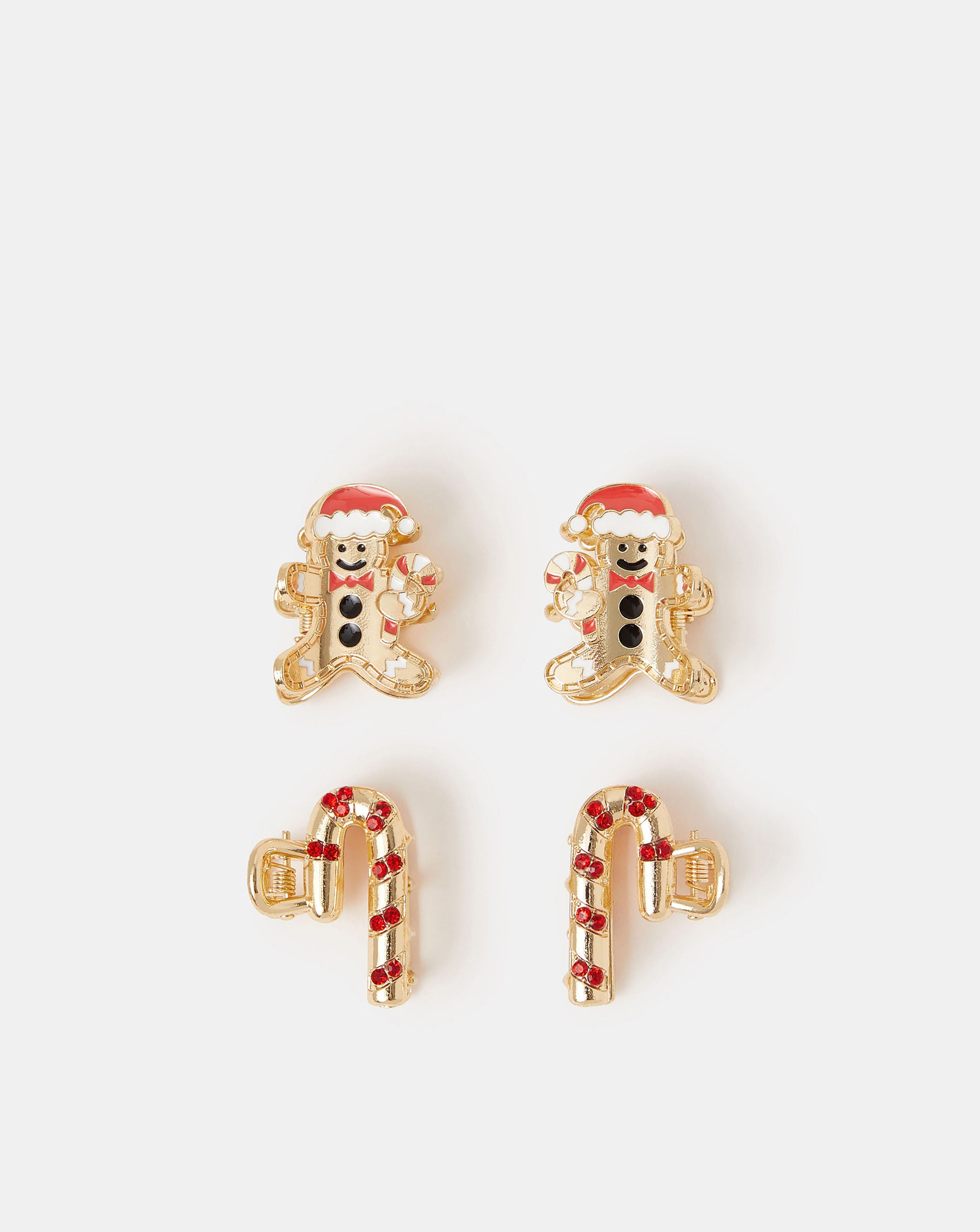 New In - Accessorize 4pk Mini Christmas Clips