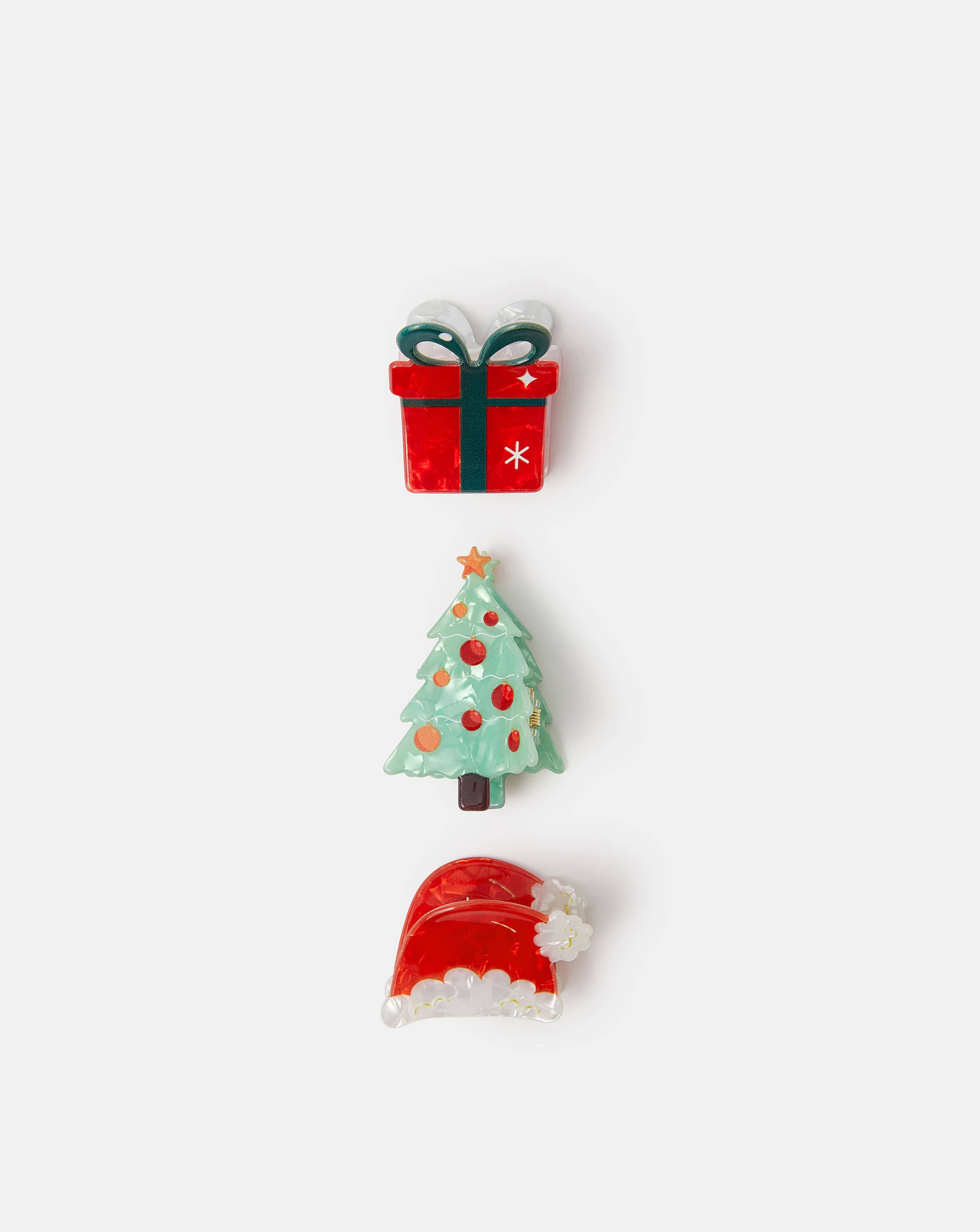 New In - Accessorize 3pk Mini Christmas Clips