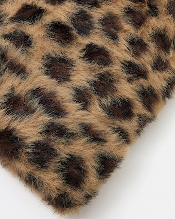 Accessorize Fuzzy Leopard Print Beanie Hat