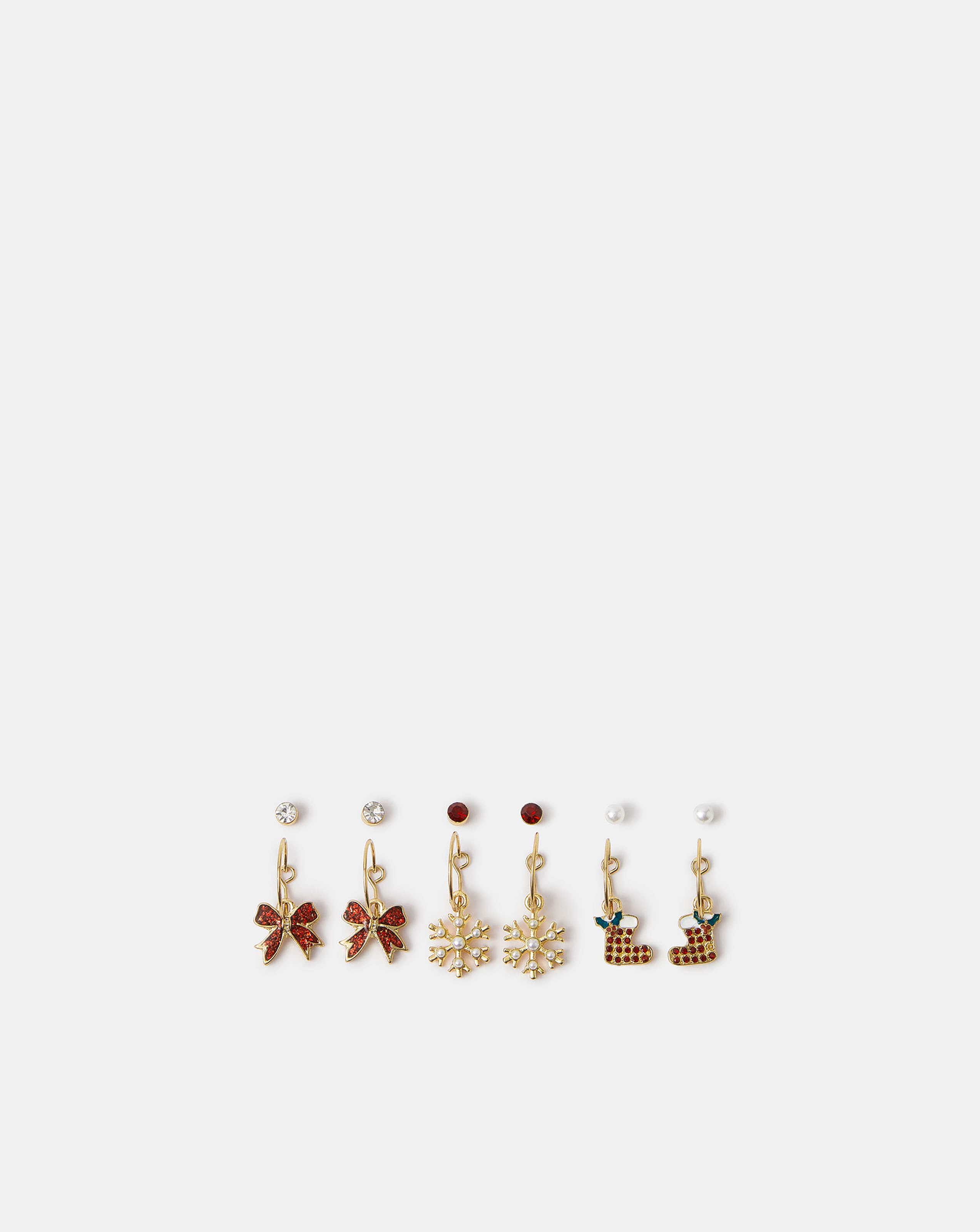 New In - Accessorize 6-Pack Christmas Earrings