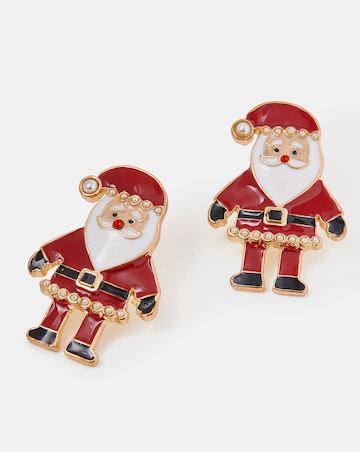 Accessorize Santa Stud Earrings