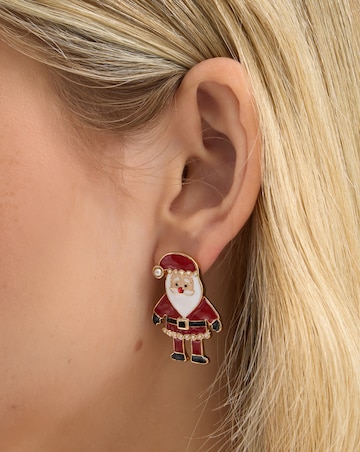 Accessorize Santa Stud Earrings