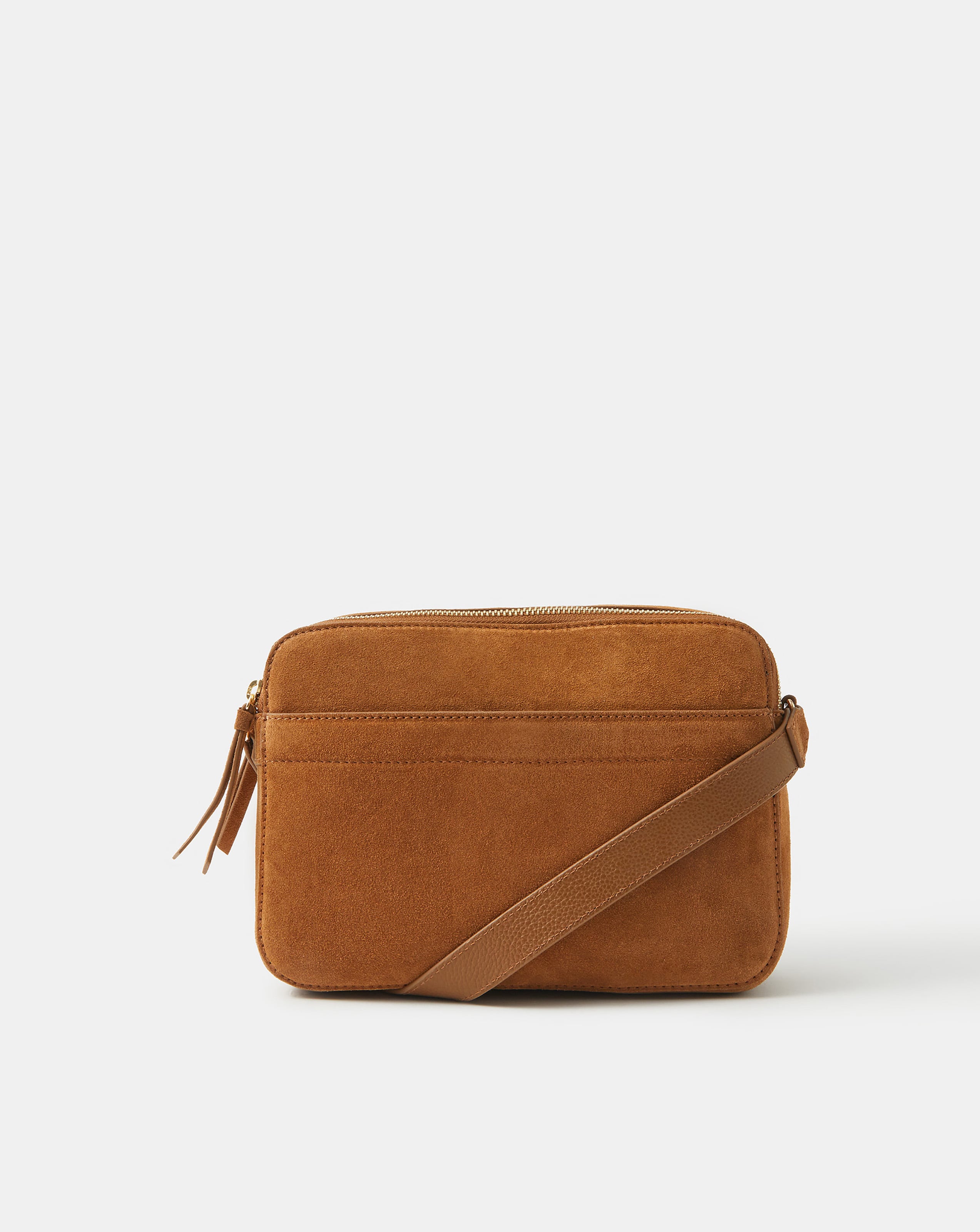 New In - Accessorize Suede Crossbody Bag