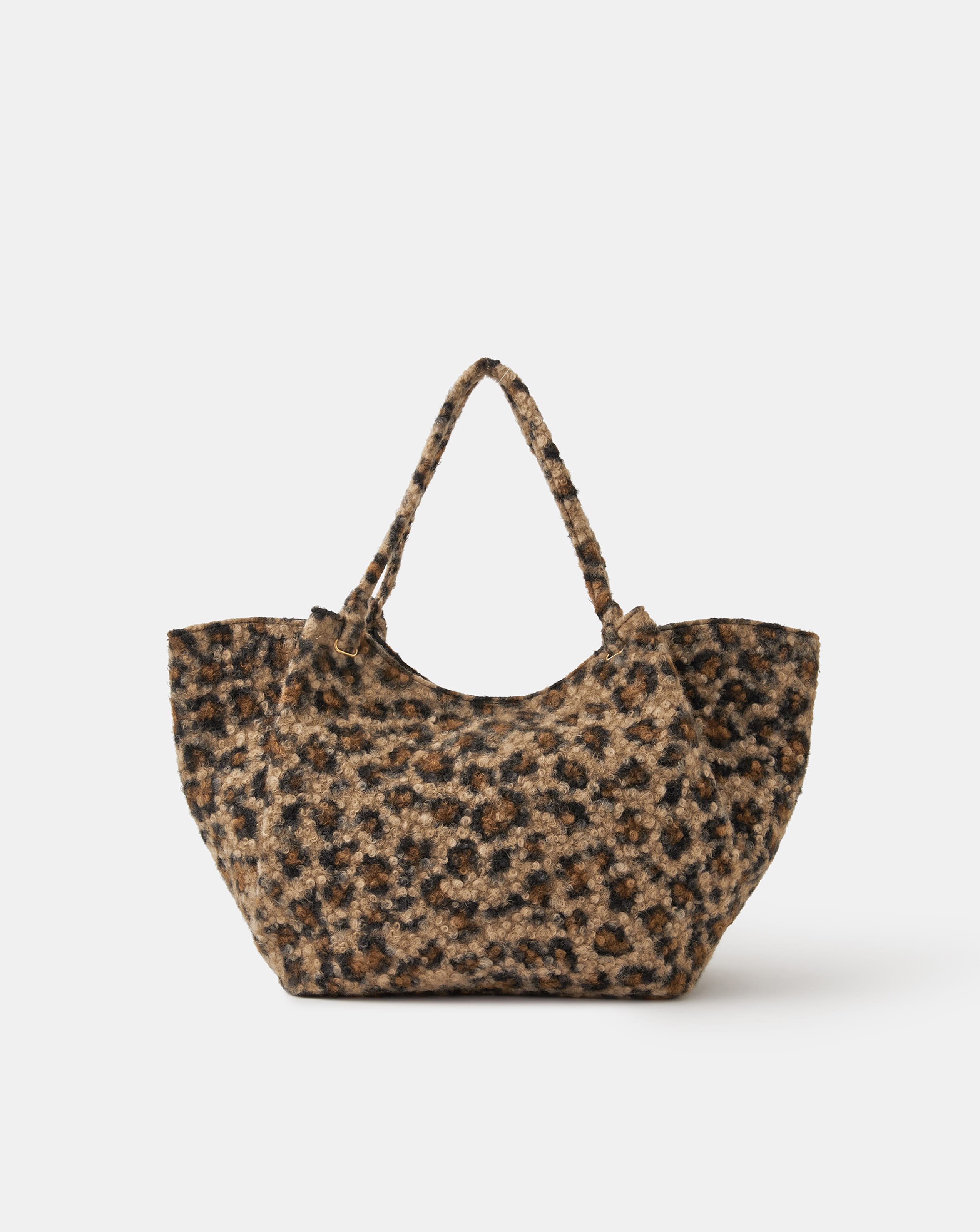 New In - Accessorize Leopard Print Teddy Bag
