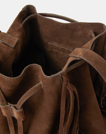 Accessorize Suede Fringe Bucket Bag
