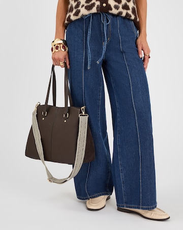 Accessorize Webbing Strap Faux Leather Bag