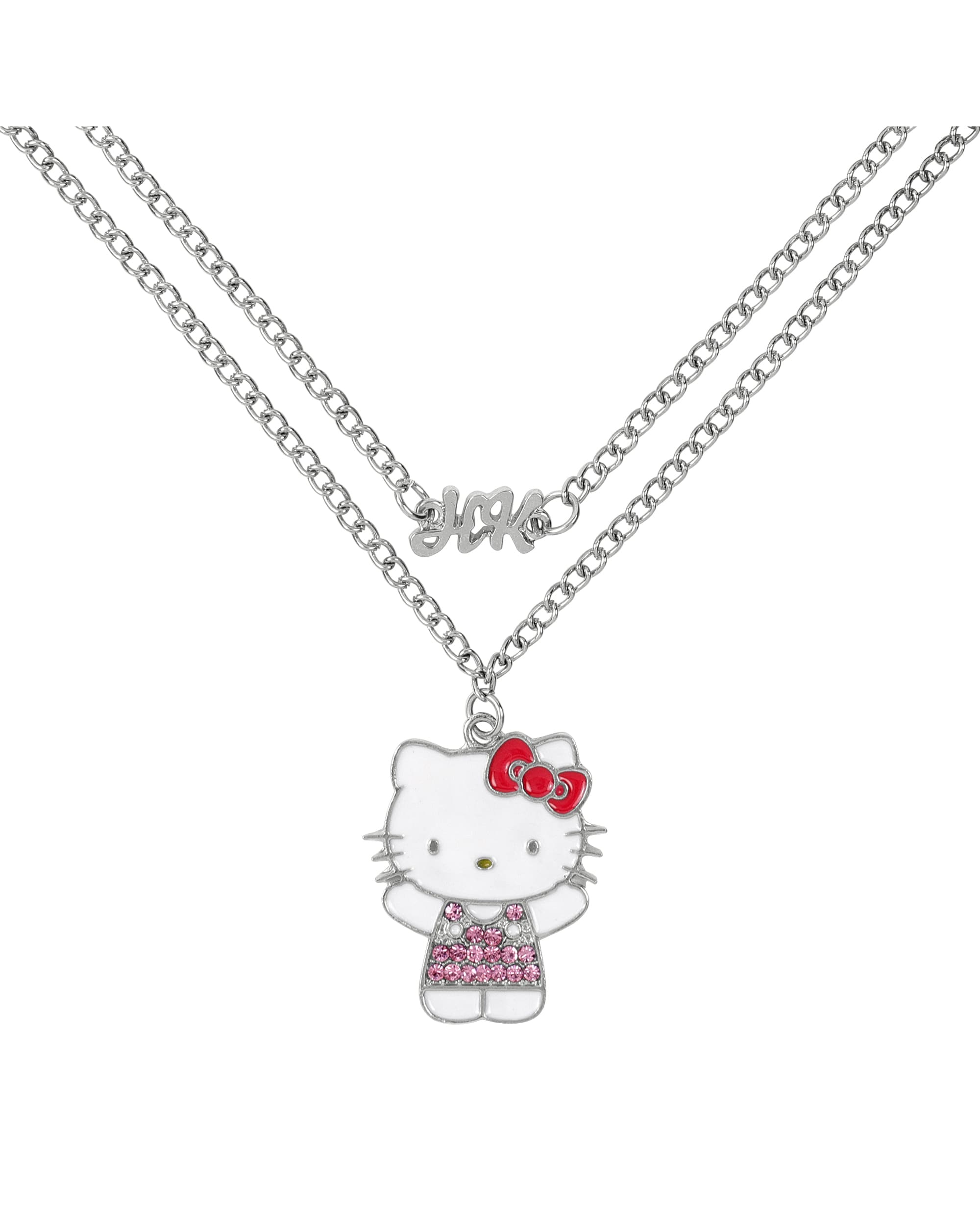 Hello Kitty Silver Plated Necklace Set
