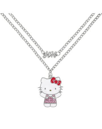 Hello Kitty Silver Plated Necklace Set