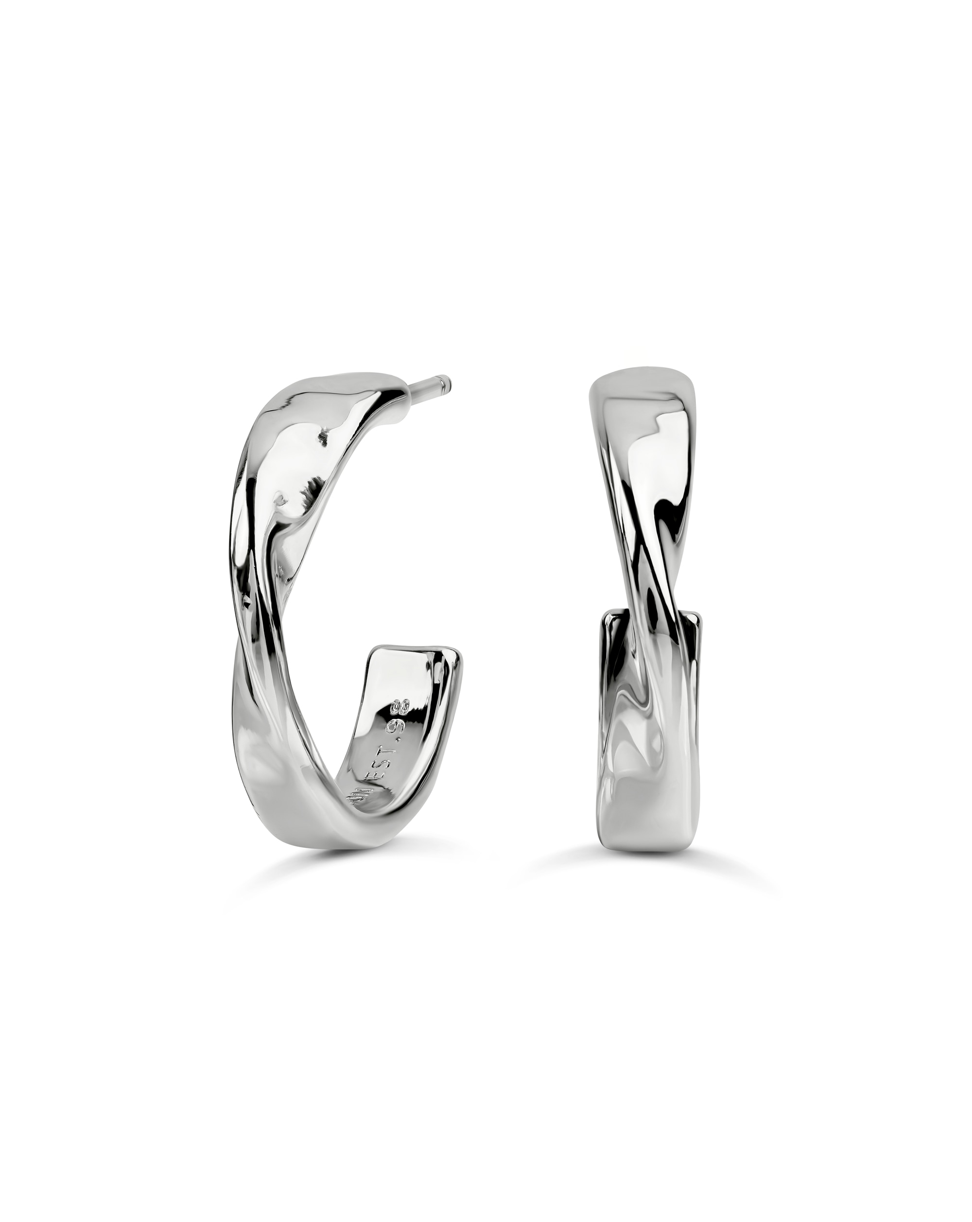 New In - Radley Silver Plated Hammer Hoop Earring