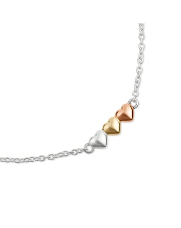 Radley Silver Triple Mix Heart Bracelet
