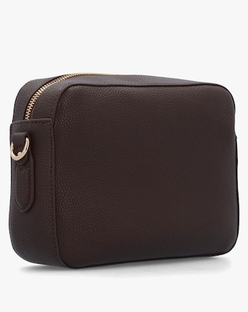 Valentino Bags Brixton II Brown Pebbled Camera Bag