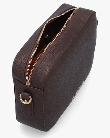 Valentino Bags Brixton II Brown Pebbled Camera Bag