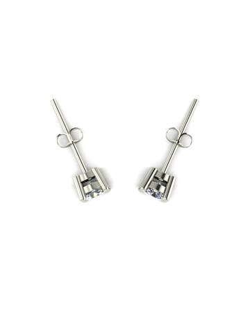 Moissanite 1ct Total 9ct white gold Stud Earrings
