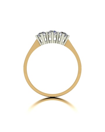 9ct Gold 0.50ct Moissanite Trilogy Ring
