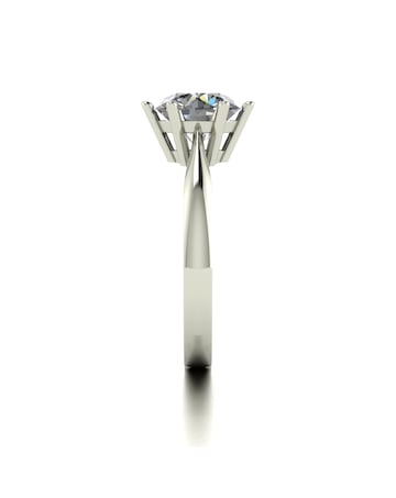 9ct White Gold 2ct eq Moissanite Solitaire Ring