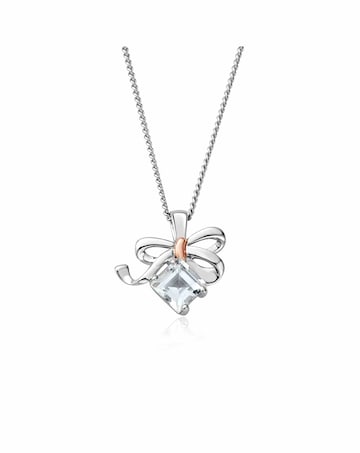 Clogau Christmas Bow Silver Pendant