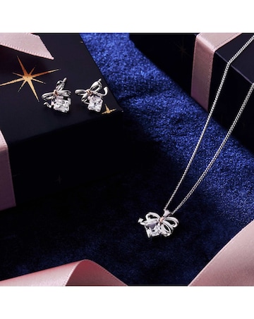 Clogau Christmas Bow Silver Pendant