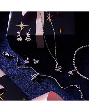 Clogau Christmas Tree Silver Stud Earrings