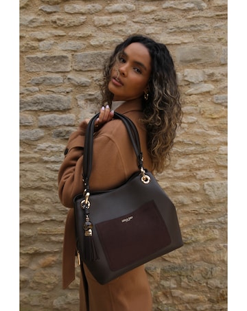 Luella Grey Sienna Chocolate Hobo Tote