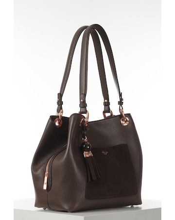Luella Grey Sienna Chocolate Hobo Tote