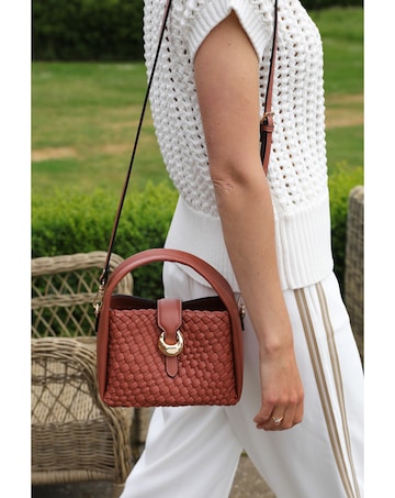 Luella Grey Maggie Blush Weave Crossbody