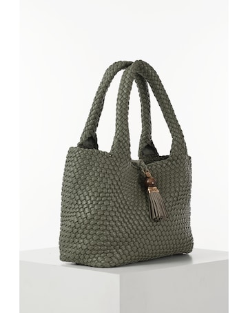 Luella Grey Saskia Khaki Woven Tote