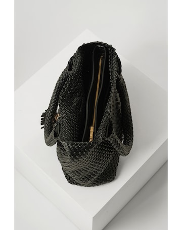 Luella Grey Saskia Black Woven Tote