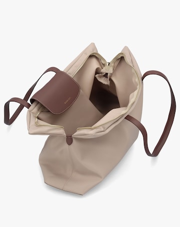 Radley Pockets Essentials Medium Top Zip Beige Tote Bag