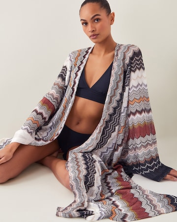 Monsoon Ava Zigzag Stripe Beach Cover-Up