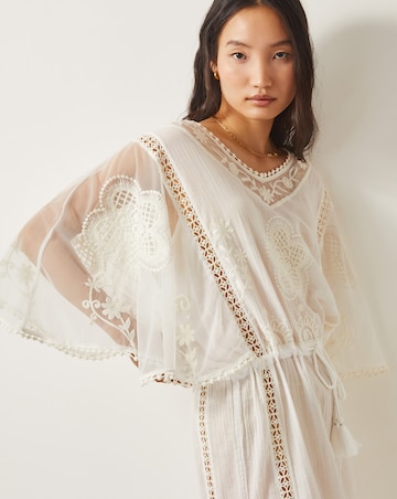 Monsoon Lena Embroidered Kaftan Dress