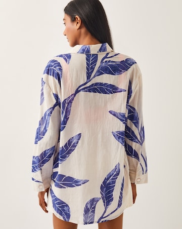Monsoon Dinah Palm Print Cotton Shirt