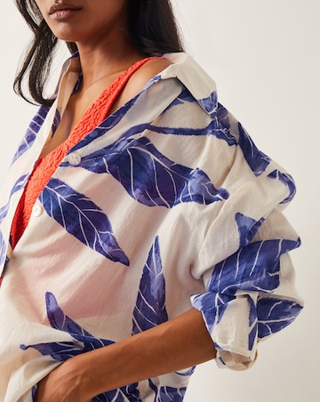 Monsoon Dinah Palm Print Cotton Shirt