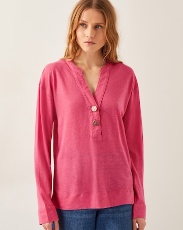 Monsoon Asher Linen-Blend Top