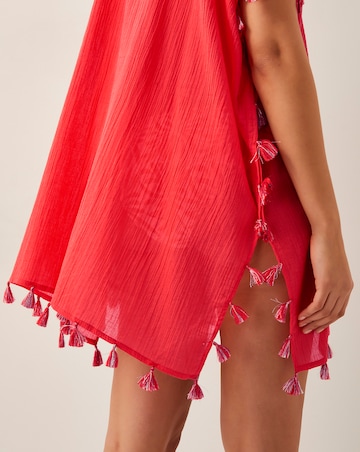 Monsoon Katie Embroidered Tassel Kaftan
