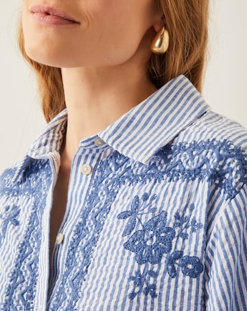 Monsoon Marlowe Floral Stripe Shirt