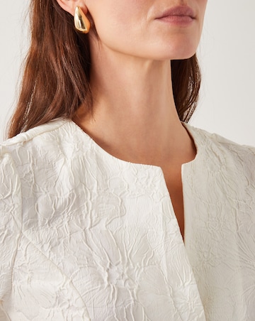 Monsoon Eliza Short Sleeve Jacquard Top