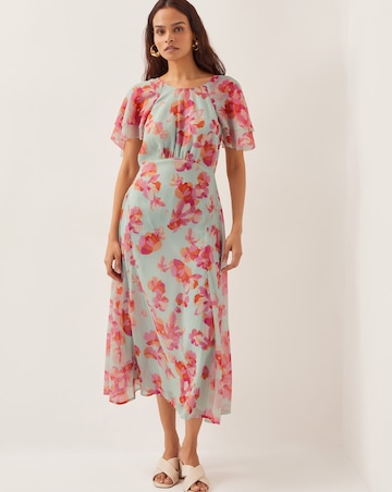 Monsoon Marlene Floral Print Midi Dress