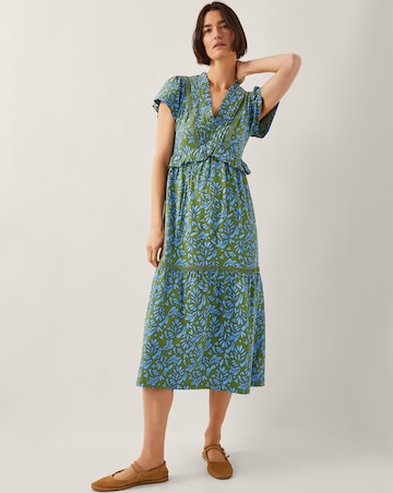 Monsoon Bryony Print Jersey Midi Dress